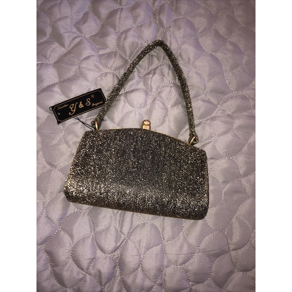 VTG Another Y&S Original Black Gold  Mesh Evening Bag Purse NWT